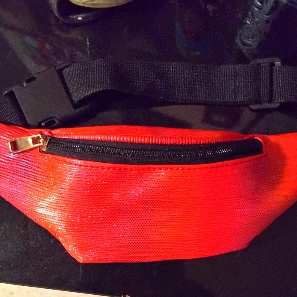 Red fanny pack